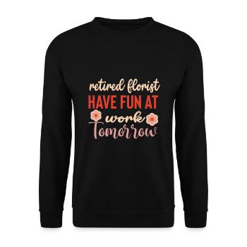 Floral Designer Floristry Florist Florist - Unisex Sweatshirt - black - Front - Alina (178cm) & Michal (187cm)