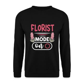 Designer floral Fleuriste Fleuriste Fleuriste - Sweat-shirt Unisexe - noir - Devant - Alina (178cm) & Michal (187cm)
