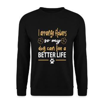 Floral Designer Floristry Florist Florist - Unisex Sweatshirt - black - Front - Alina (178cm) & Michal (187cm)