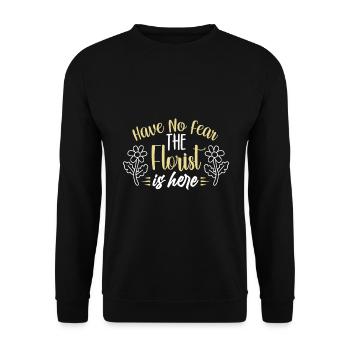 Designer floral Fleuriste Fleuriste Fleuriste - Sweat-shirt Unisexe - noir - Devant - Alina (178cm) & Michal (187cm)