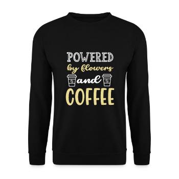 Designer floral Fleuriste Fleuriste Fleuriste - Sweat-shirt Unisexe - noir - Devant - Alina (178cm) & Michal (187cm)