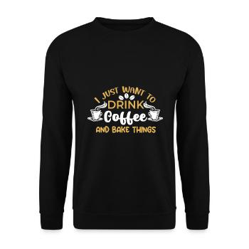 Cuisson Jeu de mots Cuire Cuisinier Chef Boulanger - Sweat-shirt Unisexe - noir - Devant - Alina (178cm) & Michal (187cm)