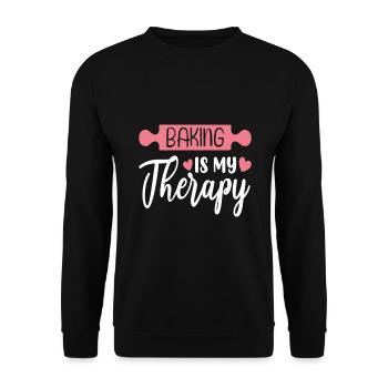 Cuisson Jeu de mots Cuire Cuisinier Chef Boulanger - Sweat-shirt Unisexe - noir - Devant - Alina (178cm) & Michal (187cm)