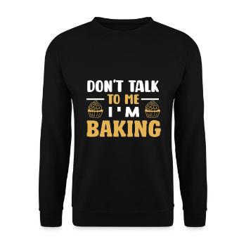 Cuisson Jeu de mots Cuire Cuisinier Chef Boulanger - Sweat-shirt Unisexe - noir - Devant - Alina (178cm) & Michal (187cm)