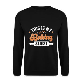 Cuisson Jeu de mots Cuire Cuisinier Chef Boulanger - Sweat-shirt Unisexe - noir - Devant - Alina (178cm) & Michal (187cm)