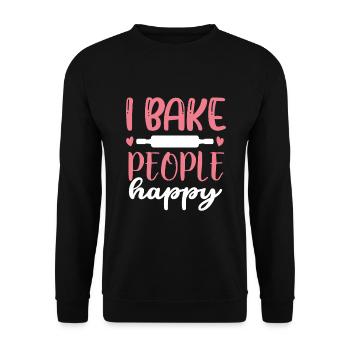 Cuisson Jeu de mots Cuire Cuisinier Chef Boulanger - Sweat-shirt Unisexe - noir - Devant - Alina (178cm) & Michal (187cm)
