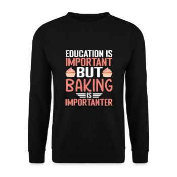 Cuisson Jeu de mots Cuire Cuisinier Chef Boulanger - Sweat-shirt Unisexe - noir - Devant - Alina (178cm) & Michal (187cm)