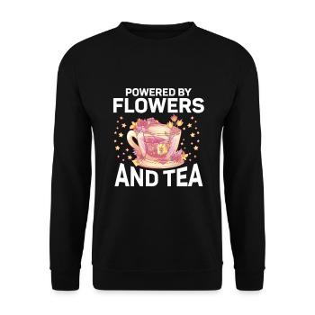 Designer floral Fleuriste Fleuriste Fleuriste - Sweat-shirt Unisexe - noir - Devant - Alina (178cm) & Michal (187cm)