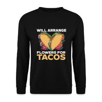 Designer floral Fleuriste Fleuriste Fleuriste - Sweat-shirt Unisexe - noir - Devant - Alina (178cm) & Michal (187cm)