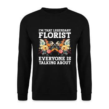 Floral Designer Floristry Florist Florist - Unisex Sweatshirt - black - Front - Alina (178cm) & Michal (187cm)