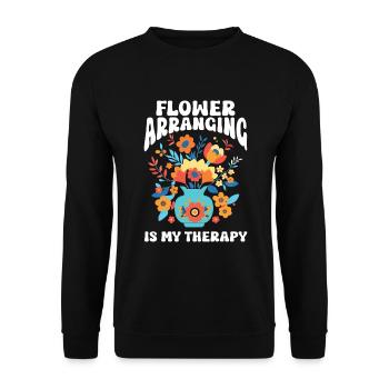 Designer floral Fleuriste Fleuriste Fleuriste - Sweat-shirt Unisexe - noir - Devant - Alina (178cm) & Michal (187cm)