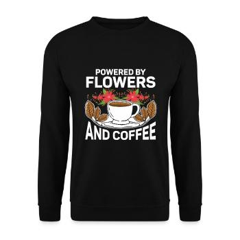 Designer floral Fleuriste Fleuriste Fleuriste - Sweat-shirt Unisexe - noir - Devant - Alina (178cm) & Michal (187cm)