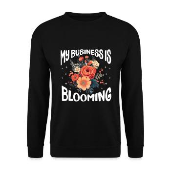 Designer floral Fleuriste Fleuriste Fleuriste - Sweat-shirt Unisexe - noir - Devant - Alina (178cm) & Michal (187cm)