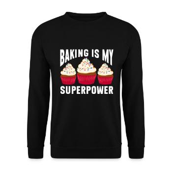 Cuisson Jeu de mots Cuire Cuisinier Chef Boulanger - Sweat-shirt Unisexe - noir - Devant - Alina (178cm) & Michal (187cm)
