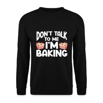 Cuisson Jeu de mots Cuire Cuisinier Chef Boulanger - Sweat-shirt Unisexe - noir - Devant - Alina (178cm) & Michal (187cm)