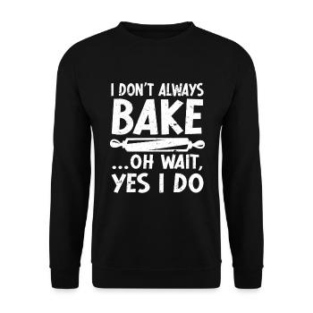 Cuisson Jeu de mots Cuire Cuisinier Chef Boulanger - Sweat-shirt Unisexe - noir - Devant - Alina (178cm) & Michal (187cm)