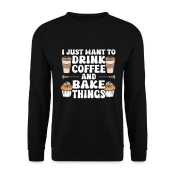 Cuisson Jeu de mots Cuire Cuisinier Chef Boulanger - Sweat-shirt Unisexe - noir - Devant - Alina (178cm) & Michal (187cm)