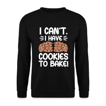 Cuisson Jeu de mots Cuire Cuisinier Chef Boulanger - Sweat-shirt Unisexe - noir - Devant - Alina (178cm) & Michal (187cm)