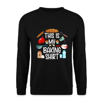 Cuisson Jeu de mots Cuire Cuisinier Chef Boulanger - Sweat-shirt Unisexe - noir - Devant - Alina (178cm) & Michal (187cm)