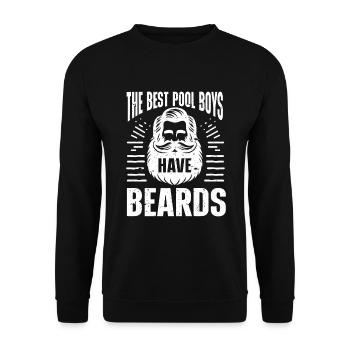 Beards Sayings For Men Bearded Father - Unisex Sweatshirt - black - Front - Alina (178cm) & Michal (187cm)