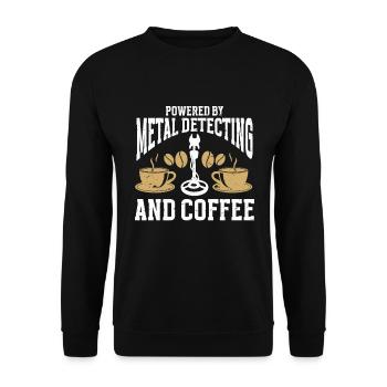 Metalldetektor Schatzsuche - Unisex Pullover - Schwarz - Vorne - Alina (178cm) & Michal (187cm)