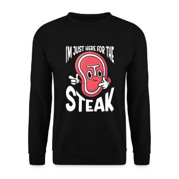 Steak Meat Lover Bbq For Men - Unisex Pullover - Schwarz - Vorne - Alina (178cm) & Michal (187cm)