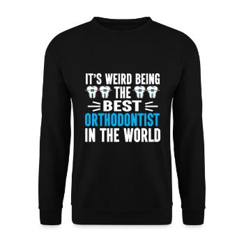 Orthodontiste Orthodontie Dentaire - Sweat-shirt Unisexe - noir - Devant - Alina (178cm) & Michal (187cm)