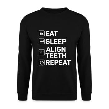 Orthodontist Orthodontic Dental - Unisex Sweatshirt - black - Front - Alina (178cm) & Michal (187cm)