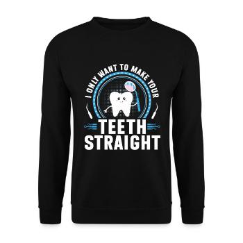 Orthodontist Orthodontic Dental - Unisex Sweatshirt - black - Front - Alina (178cm) & Michal (187cm)