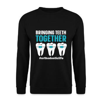 Orthodontist Orthodontic Dental - Unisex Sweatshirt - black - Front - Alina (178cm) & Michal (187cm)