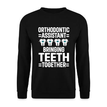 Orthodontist Orthodontic Dental - Unisex Sweatshirt - black - Front - Alina (178cm) & Michal (187cm)