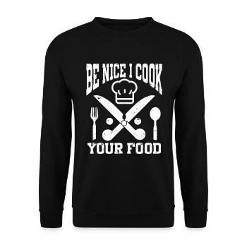 Chef Chef de cuisine - Sweat-shirt Unisexe - noir - Devant - Alina (178cm) & Michal (187cm)