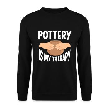 Céramiste Argile Poterie - Sweat-shirt Unisexe - noir - Devant - Alina (178cm) & Michal (187cm)