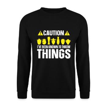 Céramiste Argile Poterie - Sweat-shirt Unisexe - noir - Devant - Alina (178cm) & Michal (187cm)