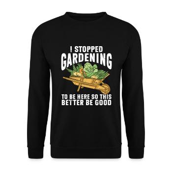 Gartenbau LandschaftsbauGarten Gärtner - Unisex Pullover - Schwarz - Vorne - Alina (178cm) & Michal (187cm)