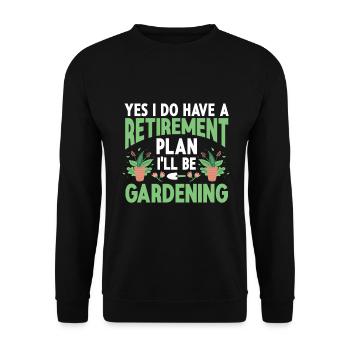 Gartenbau LandschaftsbauGarten Gärtner - Unisex Pullover - Schwarz - Vorne - Alina (178cm) & Michal (187cm)