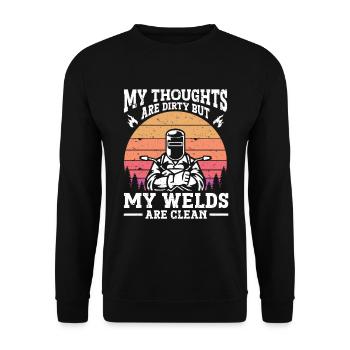 Welder Welding - Unisex Sweatshirt - black - Front - Alina (178cm) & Michal (187cm)