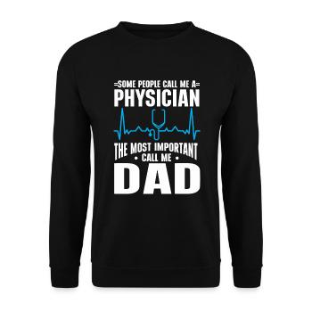 Médecin Disant École De Médecine Pa Étudiant Médecin - Sweat-shirt Unisexe - noir - Devant - Alina (178cm) & Michal (187cm)