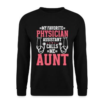 Médecin Disant École De Médecine Pa Étudiant Médecin - Sweat-shirt Unisexe - noir - Devant - Alina (178cm) & Michal (187cm)