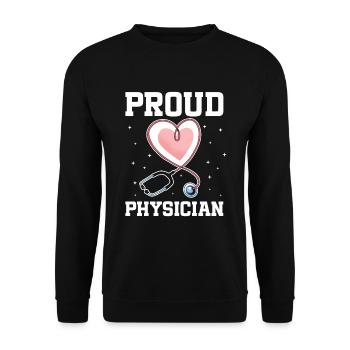 Médecin Disant École De Médecine Pa Étudiant Médecin - Sweat-shirt Unisexe - noir - Devant - Alina (178cm) & Michal (187cm)