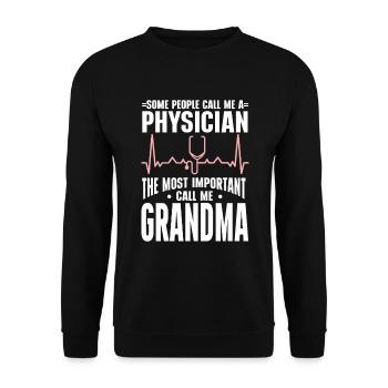 Médecin Disant École De Médecine Pa Étudiant Médecin - Sweat-shirt Unisexe - noir - Devant - Alina (178cm) & Michal (187cm)