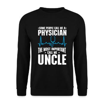 Médecin Disant École De Médecine Pa Étudiant Médecin - Sweat-shirt Unisexe - noir - Devant - Alina (178cm) & Michal (187cm)