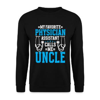 Médecin Disant École De Médecine Pa Étudiant Médecin - Sweat-shirt Unisexe - noir - Devant - Alina (178cm) & Michal (187cm)