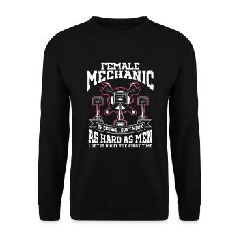 Mécanicien - Sweat-shirt Unisexe - noir - Devant - Alina (178cm) & Michal (187cm)