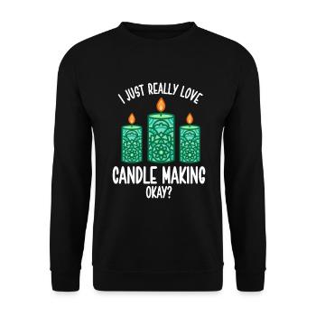 Candle Maker Candle Making - Unisex Sweatshirt - black - Front - Alina (178cm) & Michal (187cm)