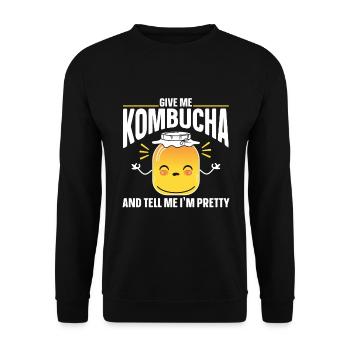 Kombucha Brewer Tea Love Kombucha Brewing - Unisex Pullover - Schwarz - Vorne - Alina (178cm) & Michal (187cm)