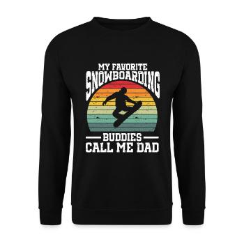 Snowboarding Art Hommes Snowboard Cooler Snowboarder - Sweat-shirt Unisexe - noir - Devant - Alina (178cm) & Michal (187cm)