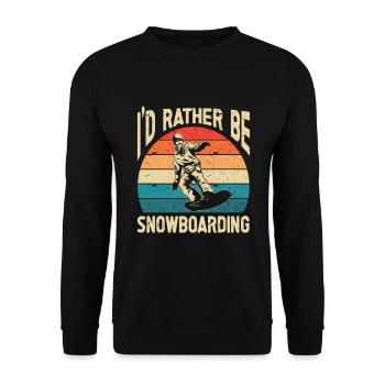 Snowboarding Art Hommes Snowboard Cooler Snowboarder - Sweat-shirt Unisexe - noir - Devant - Alina (178cm) & Michal (187cm)