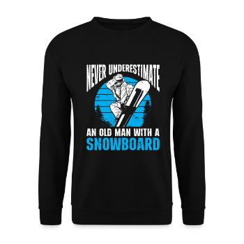 Snowboarding Art Hommes Snowboard Cooler Snowboarder - Sweat-shirt Unisexe - noir - Devant - Alina (178cm) & Michal (187cm)