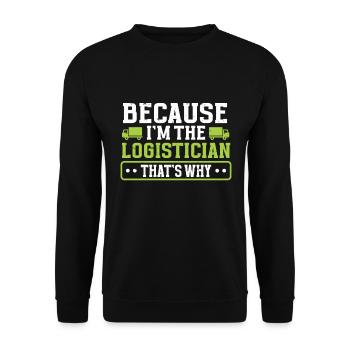 Logistiker Logistik - Unisex Pullover - Schwarz - Vorne - Alina (178cm) & Michal (187cm)